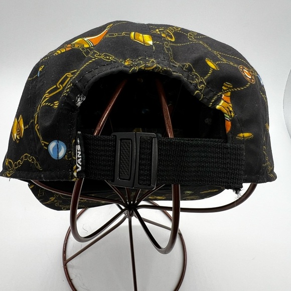 Vans Black Cap with Orange and Gold Ball & Chain Print One Size - Picture 7 of 8